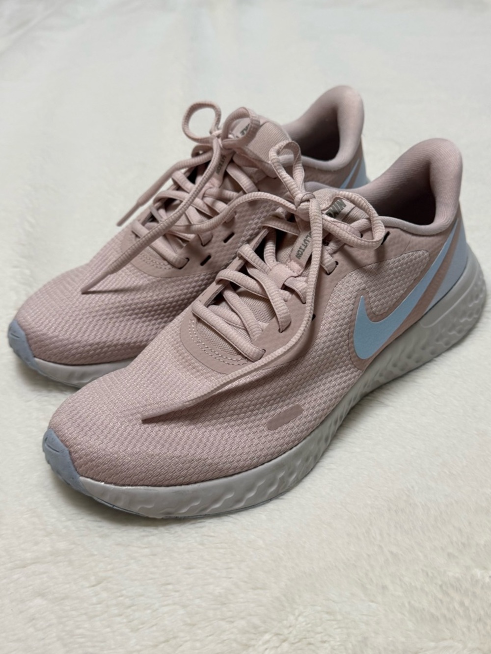 NIKE Running Shoes Light Pink and Light Blue